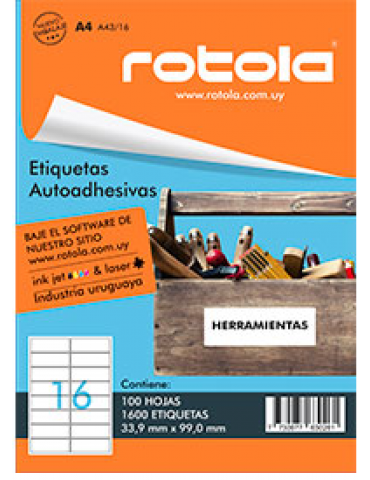 ETIQUETA ROTOLA A41/16 X10